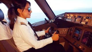 Female Pilot of AIR INDIA  Boeing 777 [upl. by Llerral39]