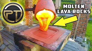 Casting YOUTUBE PLAYBUTTON from MOLTEN LAVA ROCKS  Is it possible to cast MOLTEN LAVA STONES [upl. by Yenobe]