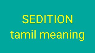 SEDITION tamil meaningsasikumar [upl. by Annaili]