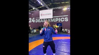 2022 Deaflympics Interview with Wrestler Ashten Johnson [upl. by Zined223]