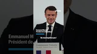 Encore un malaise pendant un discours de Macron  « Je suis habitué ne vous inquiétez pas » [upl. by Htezil210]