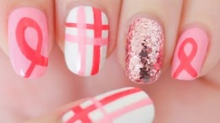 Breast Cancer Awareness Nails for October [upl. by Carlos]