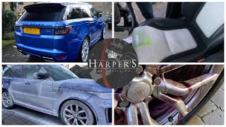 Range Rover SVR Exterior amp Interior LEATHER CLEANING TRANSFORMATION  How to amp Tips [upl. by Essile890]