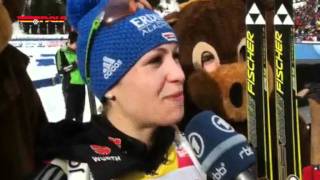 Biathlon Interview mit Magdalena Neuner 22012012 [upl. by Sletten]