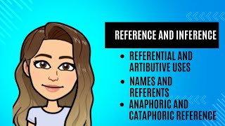 Reference and inference in pragmaticsReferential Artibutive usesanaphoric cataphoric reference [upl. by Leehar523]