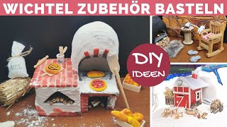 Wichtel Zubehör selber basteln  Wichteltür amp Weihnachtswichtel DIY Ideen  Bastelideen für Kinder [upl. by Seabury]