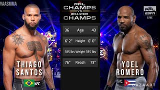 THIAGO SANTOS VS YOEL ROMERO FULL FIGHT  CHAMPS VS CHAMPS [upl. by Marguerie]