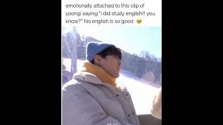 when yoongi speaking english btsshorts bts suga [upl. by Jerome]