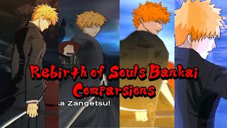 Bleach Rebirth of Souls Bankai Evolution Comparisons [upl. by Ennovoj]