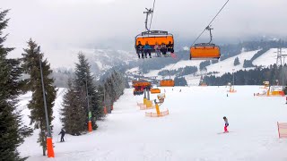 Narty Słotwiny Arena Krynica trasy 12 i 8 4K Gimbal ośrodek narciarski w Beskidzie Sądeckim [upl. by Nyrhtac475]