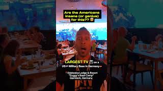 Largest TV on US military base in Germany  Zuggys Base Camp Restaurant  Edelweiss Lodge amp Resort [upl. by Hanah]