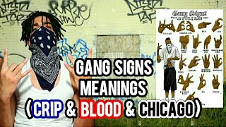 GANG SIGNS MEANINGS CRIP amp BLOOD amp CHICAGO [upl. by Eirhtug]