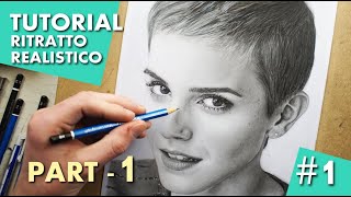 TUTORIAL  Come fare un ritratto realistico a matita  Parte 13  Realistic pencil portrait drawing [upl. by Hekking]