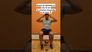 rutina de abdominales en silla 🔥 ejercicios para abdomen y cintura en casa [upl. by Yrak267]