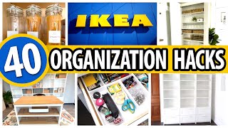 40 BEST IKEA Organization HACKS ✨ small space transformation [upl. by Analaj247]