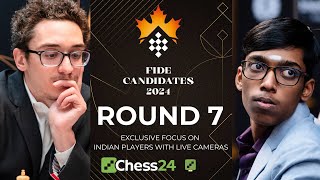 FIDE CANDIDATES 2024 DAY 7  PRAGG vs CARUANA GUKESH LEADS [upl. by Accire]