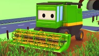 Harvey the Harvester and his friends in Car City Tom the Tow Truck Troy the Train and more Trucks [upl. by Allcot]