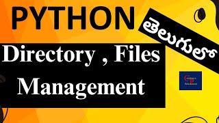 51 Directory and Files Management In Python  Python Programming [upl. by Esinehs]