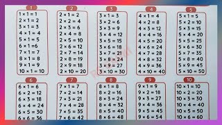 110 Table  Table of 1 to 10  Tables of One to Ten  Tables  Multiplication Tables  rsgauri [upl. by Neroled]