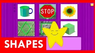 Shapes Square Rectangle Cylinder Cone  Learn SHAPES with Starfall  Play and Learn [upl. by Inness]