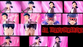 All versions of Ladybug’s transformations season 1234 Shanghai [upl. by Betteann237]