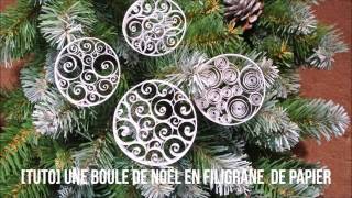 tuto boule de noël en quilling [upl. by Labotsirhc]