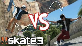 Skate 3 quotTricklinerquot vs Realistic Skater ft Nightspeeds [upl. by Hadwin952]