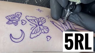 Minimalistic tattoo  Time lapse [upl. by Dorran]