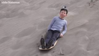 Sandboarding at Bruneau Dunes State Park [upl. by Ahseinaj51]