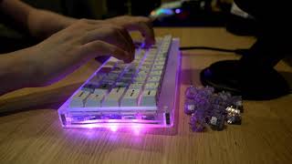 Switch Couture Electrotype 60 Lavender Typing Sounds [upl. by Ramoj86]