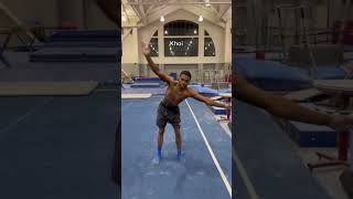 D1 Gymnasts try this viral move 😂 gymnast gymnastics gym fail fails olympics sports ncaa [upl. by Yemrej956]