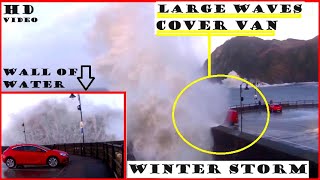 Ilfracombe Pier Storm Waves February 2014  Power Energy amp Noise [upl. by Akimak]