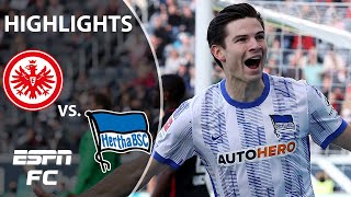 Hertha ends Frankfurt’s 22game unbeaten home record in the league  Bundesliga Highlights  ESPN FC [upl. by Nessnaj]