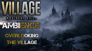 Resident Evil 8  Overlooking The Village  Ambience  Blizzard  Castle Dimitrescu  8 Hrs [upl. by Litch]