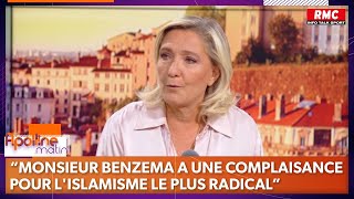 Marine Le Pen sexprime sur la polémique Benzema  Darmanin [upl. by Mickey]