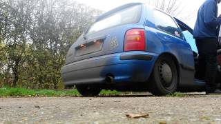 nissan micra 10 exhaust pops and flame [upl. by Eerehs]