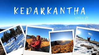 KEDARKANTHA TREK  Most popular winter trek  Himalayas  Adventure trekking youtube travel [upl. by Soiritos141]