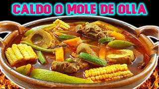 RECETA DE MOLE DE OLLA  RECETA DE CALDO DE OLLA  MOLE DE OLLA SUPER FÁCIL [upl. by Melessa]