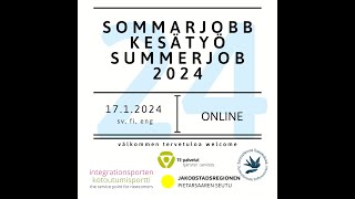 Sommarjobb 2024 [upl. by Lyrpa]