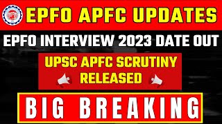 UPSC EPFO Latest Update  UPSC EPFO 2023 Interview  epfo interview 2023 date out  epfoupdate [upl. by Eibbil]