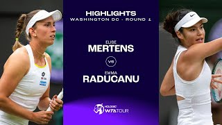 Elise Mertens vs Emma Raducanu  2024 Washington DC Round 1  WTA Match Highlights [upl. by Ayahs649]