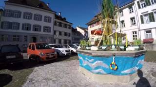 STREET VIEW Altstadt von Bischofszell in SWITZERLAND [upl. by Adniram204]