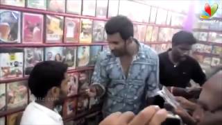 Vishal Raids Video Shop in Tirupur Finds Pirated CDs of Poojai and Kaththi  Thiruttu VCD [upl. by Atteragram]