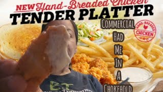 Hardees NEW HandBreaded CHICKEN TENDER PLATTER got me in a chokehold [upl. by Ynnad775]