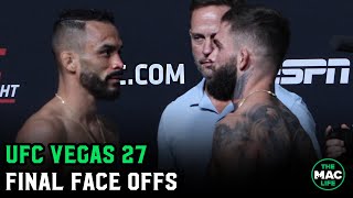 UFC Vegas 27 Cody Garbrandt vs Rob Font Final Face Offs [upl. by Eirallih401]