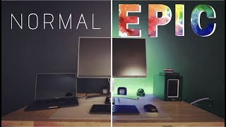 EASY to Install RGB Light Strips for an EPIC Desk Setup [upl. by Nossah]