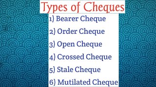 Types of cheques in Hindi  Syed Fahad [upl. by Nylesor754]