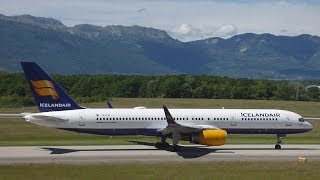 FullHD INAUGURAL FLIGHT Icelandair 757200WL at GenevaGVALSGG [upl. by Alameda]