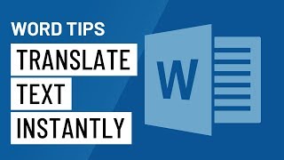 Word Quick Tip Translate Text Instantly [upl. by Stu622]