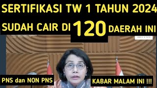 SERTIFIKASI TRIWULAN 1 TAHUN 2024 SUDAH CAIR DI 120 DAERAH INI TPG TW 1 2024 [upl. by Euqimod]